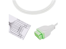 A1030-EE1 شيلر متوافق EKG كابل DB-15 موصل 10KΩ IEC الموز